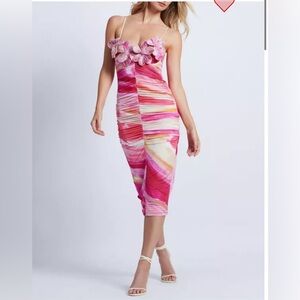 Aura embroidered stretch midi dress by PatBO - 2